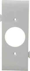 Pass & Seymour - 1 Gang, 4.9062 Inch Long x 1-13/16 Inch Wide, Sectional Wall Plate - Single Outlet Center Panel, White, Nylon - Exact Industrial Supply