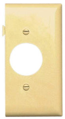 Pass & Seymour - 1 Gang, 4.9062 Inch Long x 2.4687 Inch Wide, Sectional Wall Plate - Single Outlet End Panel, White, Nylon - Exact Industrial Supply