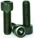 3/8-16 x 2-1/4 - Black Finish Heat Treated Alloy Steel - Cap Screws - Socket Head - Exact Industrial Supply