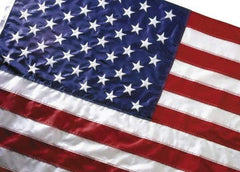 Valley Forge Flag Co - 8 Ft. Wide x 5 Ft. High, American Flag - Outdoor, Polyester, Red, White and Blue, Pole Mounted, Includes Brass Grommets - Exact Industrial Supply