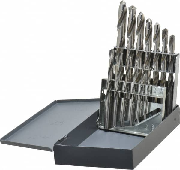Drill Bit Set: Jobber Length Drill Bits, 13 Pc, 118 °, Carbide Tipped Bright/Uncoated, Standard, Straight Shank, Series 343
