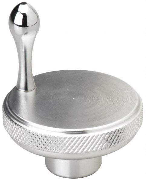 Gibraltar - 2" Head, Knurled with Handle Knob - Blank, Stainless Steel - Exact Industrial Supply