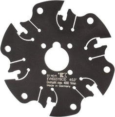 Kennametal - Arbor Hole Connection, 1/8" Cutting Width, 7/8" Depth of Cut, 3" Cutter Diam, 5/8" Hole Diam, 6 Tooth Indexable Slotting Cutter - KVNS Toolholder, OD 3118.. Insert - Exact Industrial Supply