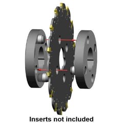 Kennametal - Arbor Hole Connection, 0.0866" Cutting Width, 1-1/16" Depth of Cut, 100mm Cutter Diam, 0.8661" Hole Diam, 9 Tooth Indexable Slotting Cutter - KVNS Toolholder, 3.900 Insert - Exact Industrial Supply