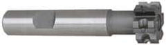 Whitney Tool Co. - 1/32" Radius, 1/16" Circle Diam, 3/4" Cutter Diam, 3/8" Cutting Width, Shank Connection, Concave Radius Cutter - 1/2" Shank Diam, 3" OAL, Carbide-Tipped, Uncoated, Profile Ground, 6 Teeth, Weldon Flat - Exact Industrial Supply