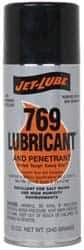 Jet-Lube - 12 oz Aerosol Thin Oily Film Penetrant/Lubricant - Clear Amber, Food Grade - Exact Industrial Supply