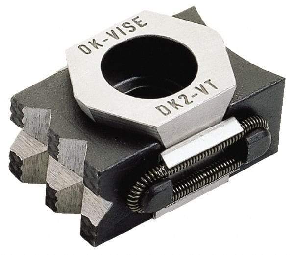 Mitee-Bite - 12,000 Lb Holding Force Single Vise Machinable Wedge Clamp - 2.05" Wide x 1.18" Deep x 0.87" High Base, 30 to 34 HRC, 2.05 to 2.32" Jaw Spread, 110 Lb/Ft Torque, 1/2-13 Screw Thread - Exact Industrial Supply