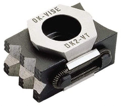 Mitee-Bite - 5,000 Lb Holding Force Single Vise Machinable Wedge Clamp - 1.3" Wide x 0.83" Deep x 0.59" High Base, 30 to 34 HRC, 1.3 to 1.46" Jaw Spread, 30 Lb/Ft Torque, 5/16-18 Screw Thread - Exact Industrial Supply