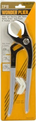Value Collection - 12" OAL, 2-1/4" Jaw Length x 3-3/4" Jaw Width, 8 Position Tongue & Groove Pliers - Soft Curved Jaws, Standard Head - Exact Industrial Supply