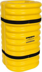 Eagle - 24" Wide x 24" Deep x 42" High, High Density Polyethylene Column Protector - Fits 12" Columns, Yellow - Exact Industrial Supply