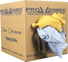 PRO-SOURCE - Reclaimed Rags - Assorted Colors, Fleece and Sweatshirt, Low Lint, Box - Exact Industrial Supply