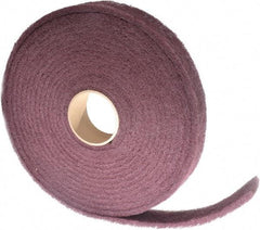 3M - 30' Long x 2" Wide Nonwoven Roll - Very Fine Grade, Purple, Aluminum Oxide - Exact Industrial Supply