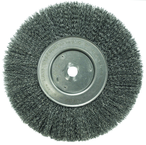 10" Diameter - 3/4" Arbor Hole - Crimped Steel Wire Straight Wheel - Exact Industrial Supply
