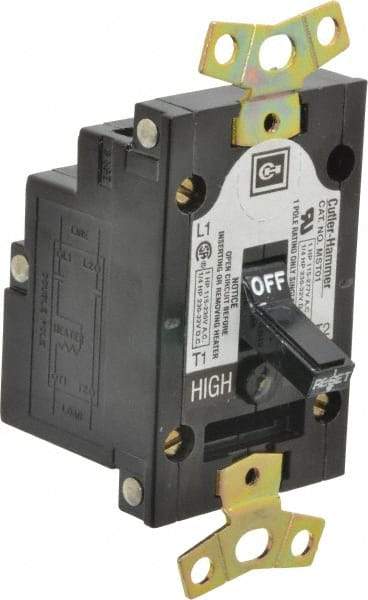 Eaton Cutler-Hammer - 1 Pole, 0.4 to 16 Amp, NEMA, Open Toggle Manual Motor Starter - 43.2mm Wide x 40.1mm Deep x 96.8mm High, 1 hp at 120/240 V, 1 hp at 277 V, 1/4 hp at 120/240 V & 1/4 hp at 32 V, CSA Certified & UL Listed - Exact Industrial Supply