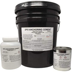 Made in USA - 640 oz Pail Two Part Epoxy - 1440 min Working Time, 15,000 psi Shear Strength - Exact Industrial Supply