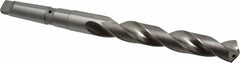 Taper Shank Drill Bit: 1″ Dia, 3MT, 118 °, Cobalt Bright/Uncoated, 11.75″ OAL, Standard Point, Spiral Flute