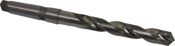 Value Collection - 1-1/8", 4MT 118° Point Cobalt Taper Shank Drill Bit - Bright Finish, 7-3/4" Flute Length, 13-3/8" OAL, Spiral Flute, Through Coolant - Exact Industrial Supply