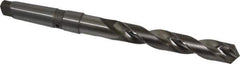 Value Collection - 1-1/8", 4MT 118° Point Cobalt Taper Shank Drill Bit - Bright Finish, 7-3/4" Flute Length, 13-3/8" OAL, Spiral Flute, Through Coolant - Exact Industrial Supply