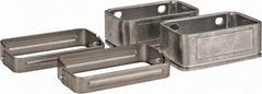 KabelSchlepp - 4.57 Inch Outside Width x 2.68 Inch Outside Height, Cable and Hose Carrier Stainless Steel Tube Mounting Bracket Set - 5.51 Inch Bend Radius, 4.01 Inch Inside Width x 2.05 Inch Inside Height - Exact Industrial Supply