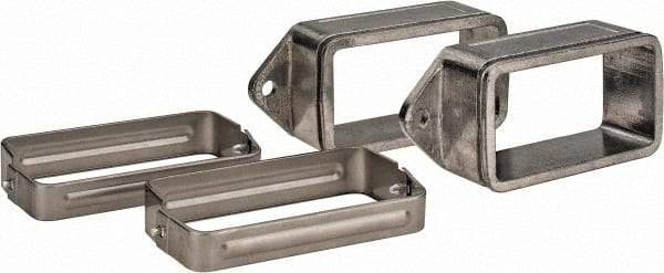 KabelSchlepp - 4.57 Inch Outside Width x 2.52 Inch Outside Height, Cable and Hose Carrier Stainless Steel Tube Mounting Bracket Set - 5.51 Inch Bend Radius, 4.01 Inch Inside Width x 2.05 Inch Inside Height - Exact Industrial Supply