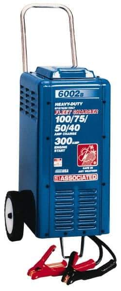 Associated Equipment - 6/12/18/24 Volt Heavy-Duty Charger - 100 Amps/80 Amps/50 Amps/40 Amps, 400 Starter Amps - Exact Industrial Supply