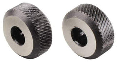 Value Collection - 3/16 Inch Face Width, 5/8 Inch Diameter, High Speed Steel Knurl Wheel Set - 7/32 Inch Hole Diameter, Beveled Face Knurl, Left and Right Hand Diagonal Pattern, Form - Exact Industrial Supply