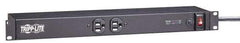 Tripp-Lite - 12 Outlets, 120 VAC20 Amps, 10' Cord, Power Outlet Strip - Floor, Keyhole Mount, 5-15 NEMA Configuration, 4" Strip - Exact Industrial Supply