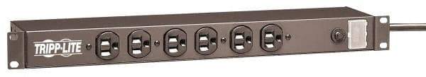 Tripp-Lite - 14 Outlets, 120 Volts, 15 Amps, 15' Cord, Power Outlet Strip - Rack Mount, 5-15P NEMA Configuration, 17-1/2" Strip, UL1449 3rd Edition - Exact Industrial Supply