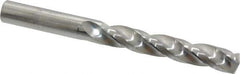 SGS - 7/16" 150° Solid Carbide Jobber Drill - Bright Finish, Right Hand Cut, Spiral Flute, Straight Shank, 4-1/2" OAL, Standard Point - Exact Industrial Supply