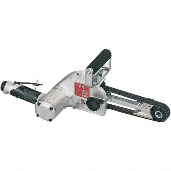Dynabrade - 1/4 to 1 x 30 Inch, 13,000 RPM Air Belt Sander - 1.2 Hp, 3/8 NPT Inlet, 58 CFM Air Consumption, 4,250 FPM Speed - Exact Industrial Supply