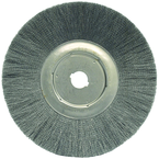 12" Diameter - 1-1/4" Arbor Hole - Crimped Steel Wire Straight Wheel - Exact Industrial Supply