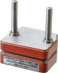 JT&M - 3" Guide Post Length, 5/8" Die Holder Thickness, Cast Iron, Mold Blank, Punch & Die Set - 1/2" Bushing Diam, 2-5/8" Overall Width x 2-1/4" Overall Depth - Exact Industrial Supply