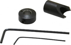 Vernon - 3/8" Cutter Diam, #1 Drill Combatibility, 1/4" Collar Thickness, Adjustable Depth Drill Countersink - Exact Industrial Supply