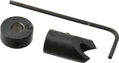 Vernon - 3/8" Cutter Diam, #8 Drill Combatibility, 1/4" Collar Thickness, Adjustable Depth Drill Countersink - Exact Industrial Supply