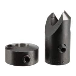 Vernon - 3/8" Cutter Diam, #10 Drill Combatibility, 1/4" Collar Thickness, Adjustable Depth Drill Countersink - Exact Industrial Supply