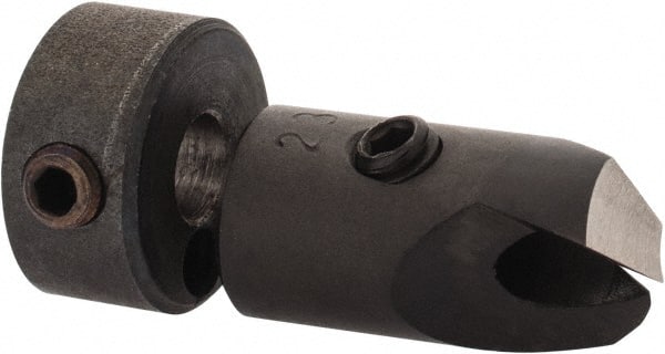 Vernon - 5/16" Cutter Diam, #23 Drill Combatibility, 1/4" Collar Thickness, Adjustable Depth Drill Countersink - Exact Industrial Supply