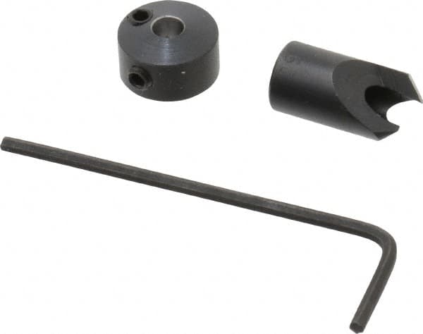 Vernon - 5/16" Cutter Diam, #29 Drill Combatibility, 1/4" Collar Thickness, Adjustable Depth Drill Countersink - Exact Industrial Supply
