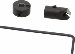 Vernon - 5/16" Cutter Diam, 9/64" Drill Compatibility, 1/4" Collar Thickness, Adjustable Depth Drill Countersink - Exact Industrial Supply