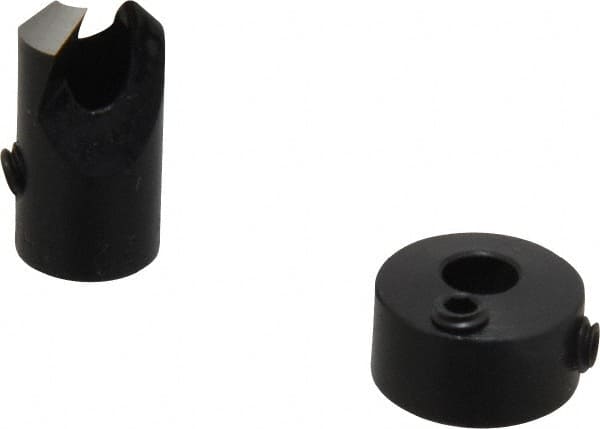 Vernon - 5/16" Cutter Diam, 5/32" Drill Compatibility, 1/4" Collar Thickness, Adjustable Depth Drill Countersink - Exact Industrial Supply