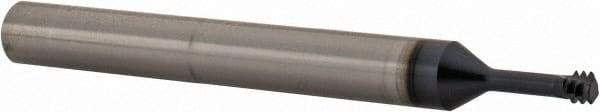 Iscar - #10-32, #8-32 UNC, UNF, 0.126" Cutting Diam, 3 Flute, Solid Carbide Helical Flute Thread Mill - Internal Thread, 0.37" LOC, 2-1/2" OAL, 1/4" Shank Diam - Exact Industrial Supply
