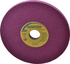 Norton - 8" Diam x 1-1/4" Hole x 1/2" Thick, I Hardness, 60 Grit Surface Grinding Wheel - Aluminum Oxide, Type 1, Medium Grade, 3,600 Max RPM, Vitrified Bond, No Recess - Exact Industrial Supply