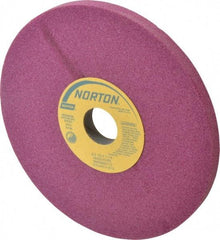 Norton - 8" Diam x 1-1/4" Hole x 1/2" Thick, K Hardness, 60 Grit Surface Grinding Wheel - Aluminum Oxide, Type 1, Medium Grade, 3,600 Max RPM, Vitrified Bond, No Recess - Exact Industrial Supply