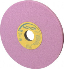 Norton - 8" Diam x 1-1/4" Hole x 1/2" Thick, I Hardness, 46 Grit Surface Grinding Wheel - Aluminum Oxide, Type 1, Coarse Grade, 3,105 Max RPM, Vitrified Bond, No Recess - Exact Industrial Supply