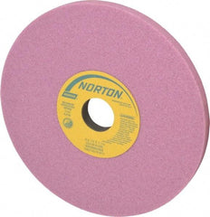 Norton - 8" Diam x 1-1/4" Hole x 1/2" Thick, K Hardness, 46 Grit Surface Grinding Wheel - Aluminum Oxide, Type 1, Coarse Grade, 3,105 Max RPM, Vitrified Bond, No Recess - Exact Industrial Supply