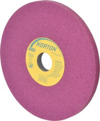 Norton - 8" Diam x 1-1/4" Hole x 1/2" Thick, K Hardness, 60 Grit Surface Grinding Wheel - Aluminum Oxide, Type 1, Medium Grade, 3,600 Max RPM, Vitrified Bond, No Recess - Exact Industrial Supply