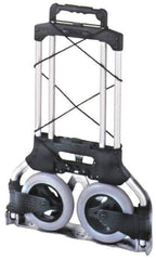 Wesco Industrial Products - 175 Lb Capacity 42" OAH Folding Hand Truck - Aluminum, Rubber Wheels - Exact Industrial Supply
