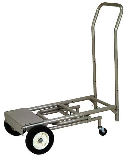 Wesco Industrial Products - 400 Lb Capacity Hand Truck - Swept Back Handle, Steel, Semi-Pneumatic Wheels - Exact Industrial Supply