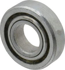 Value Collection - 3/8" Bore Diam, 7/8" OD, Open Unground Full Complement Radial Ball Bearing - 1/4" Wide, 1 Row, Round Bore, 356 Lb Dynamic Capacity - Exact Industrial Supply
