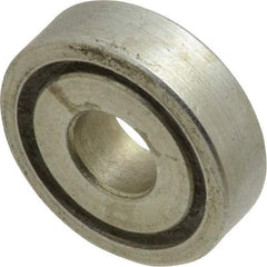 Value Collection - 5/16" Bore Diam, 7/8" OD, Open Unground Full Complement Radial Ball Bearing - 1/4" Wide, 1 Row, Round Bore, 356 Lb Dynamic Capacity - Exact Industrial Supply