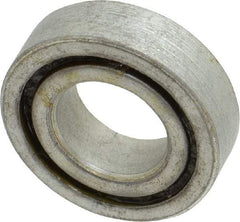 Value Collection - 7/16" Bore Diam, 7/8" OD, Open Unground Full Complement Radial Ball Bearing - 1/4" Wide, 1 Row, Round Bore, 258 Lb Dynamic Capacity - Exact Industrial Supply